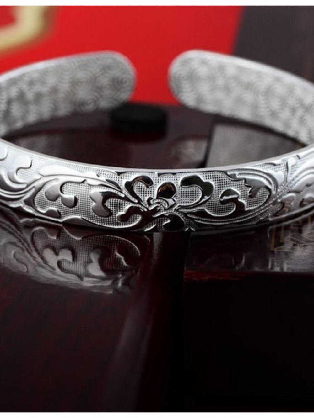 Sterling Silver Plated Cuff Bangle Bracelets Adjustable Jewelry Fashion Simple O - Picture 3 of 5